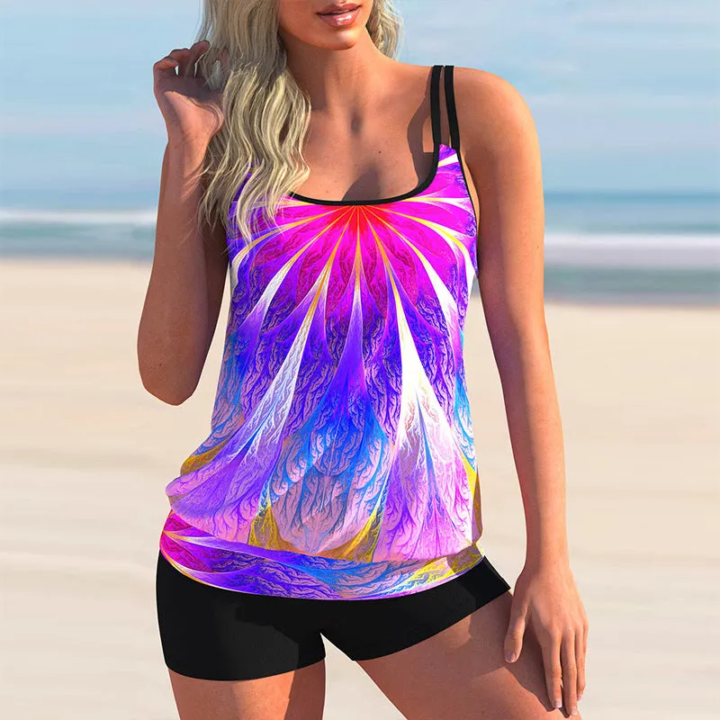 Printed Gradient Two-piece Swimsuit