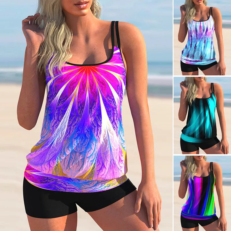 Printed Gradient Two-piece Swimsuit