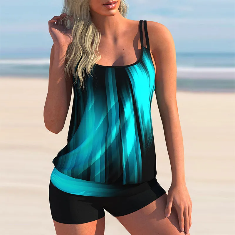 Printed Gradient Two-piece Swimsuit