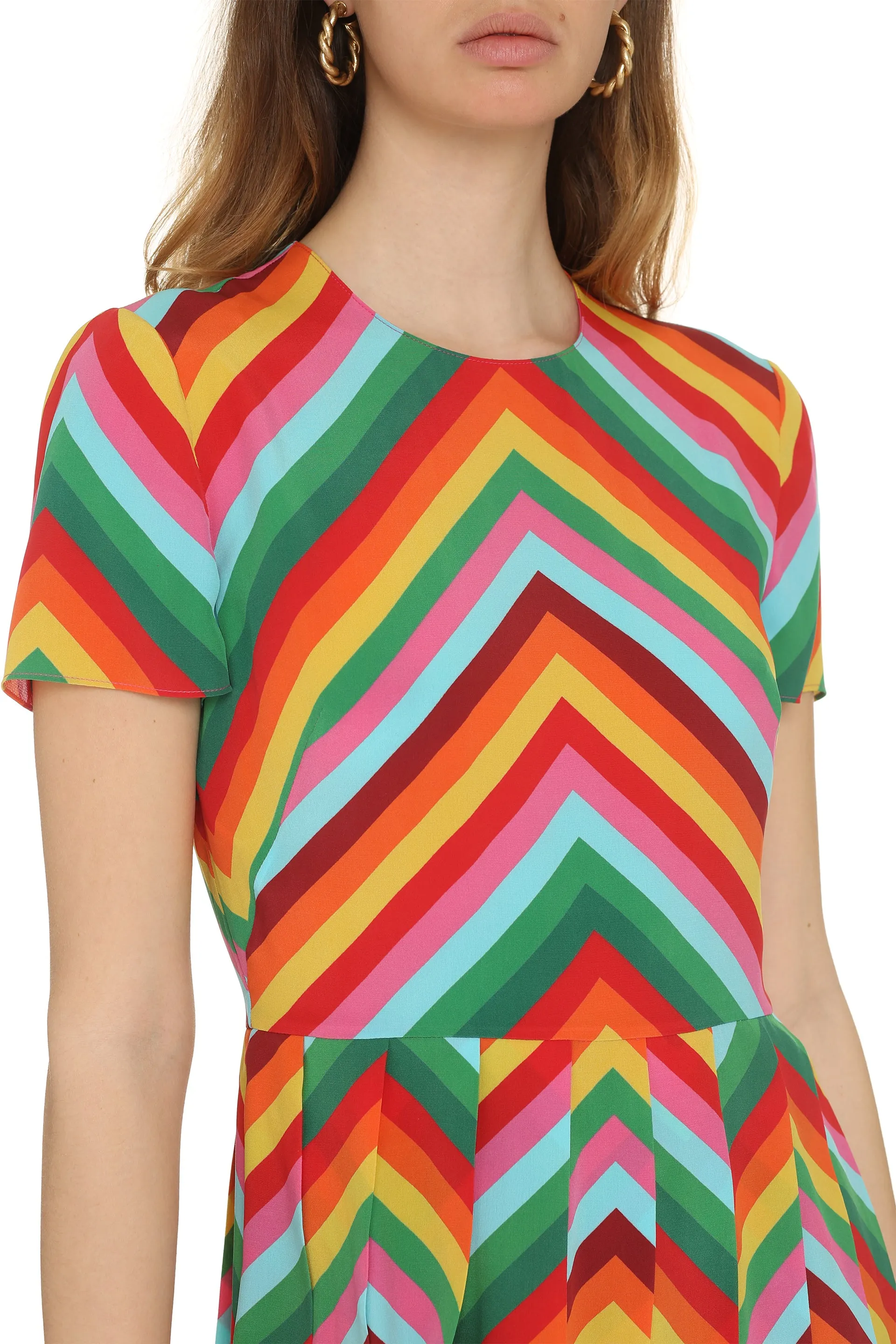 Printed silk dress