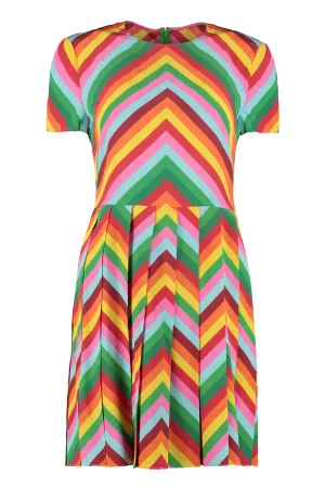 Printed silk dress
