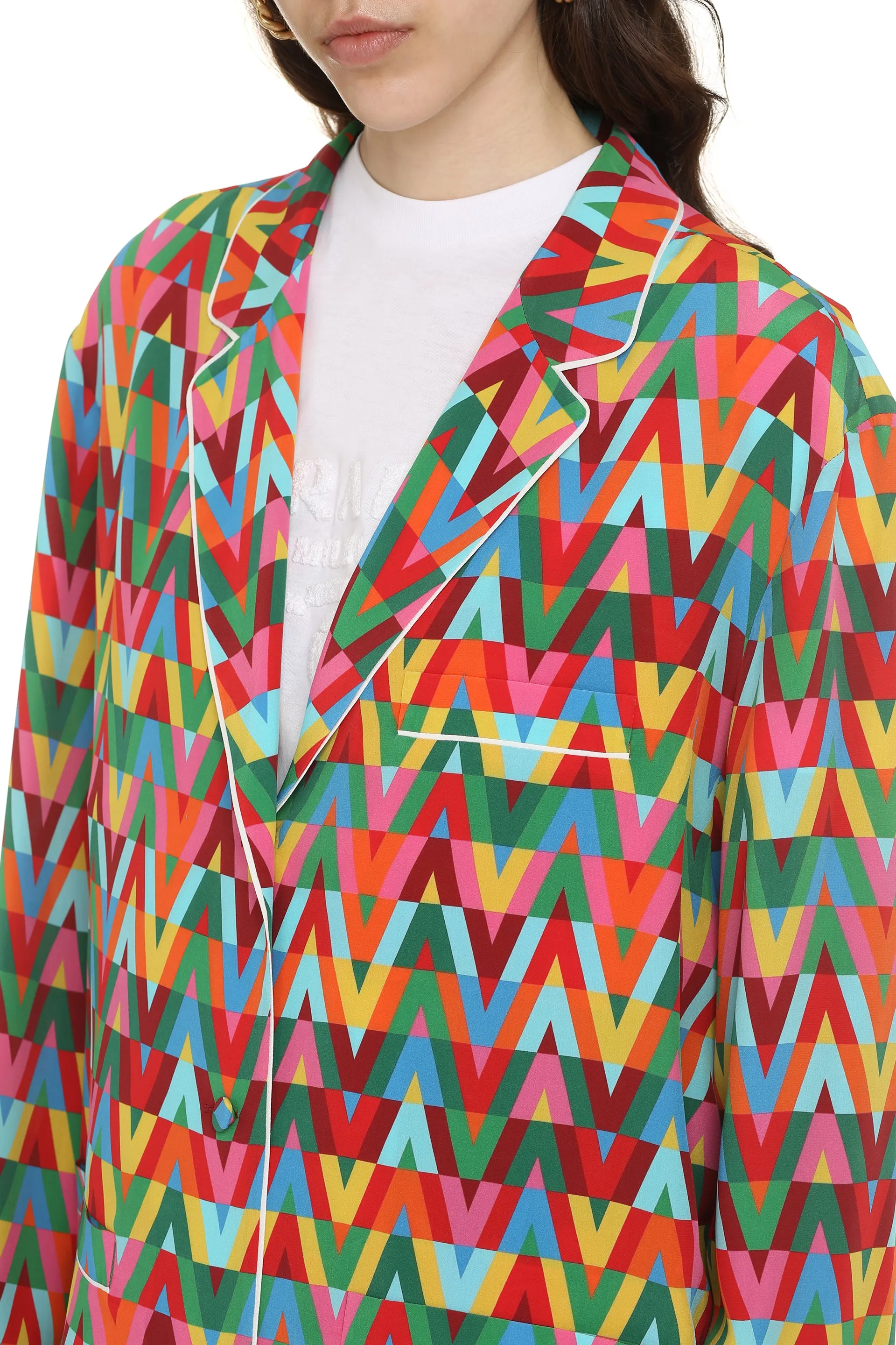 Printed silk shirt