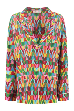 Printed silk shirt