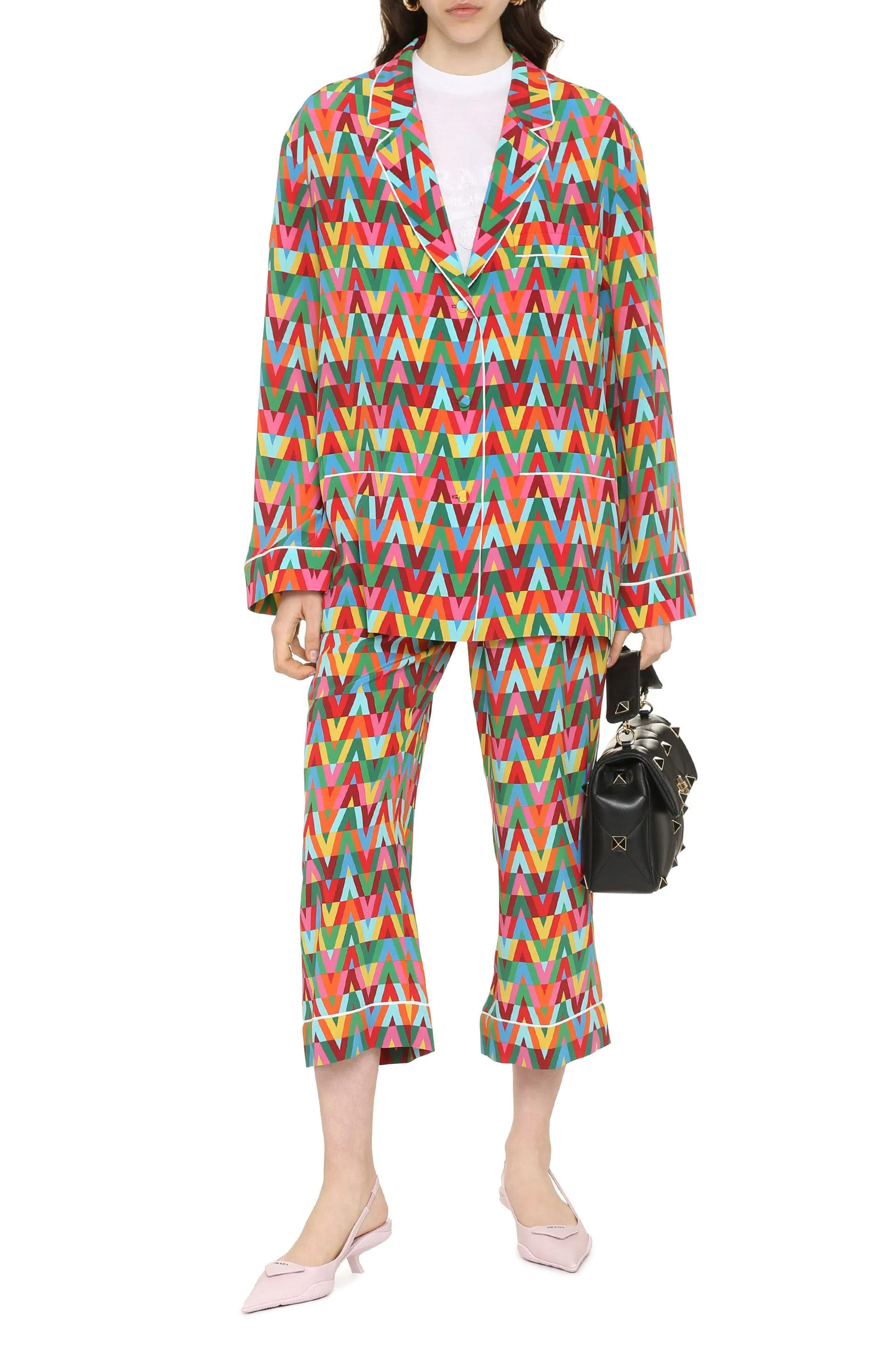 Printed silk shirt