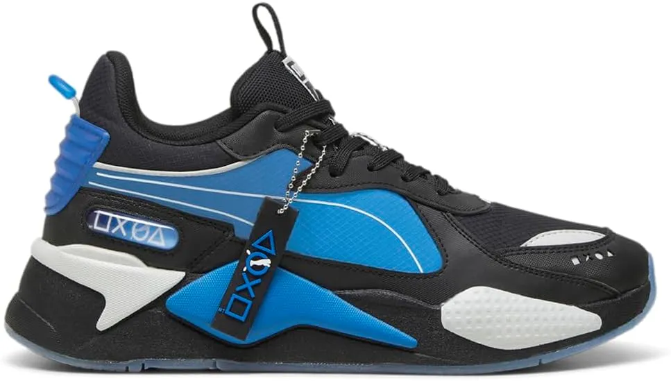 PUMA Mens Rs-X X Ps Lace Up Sneakers Shoes Casual - Black, Blue - Size 8 M, 39631102