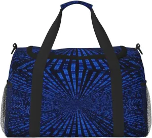 Purple Circle Illusion Travel Duffel Bag Large Foldable Waterproof Overnight Bag For Beach Swim Bags Pool Sports Gym
