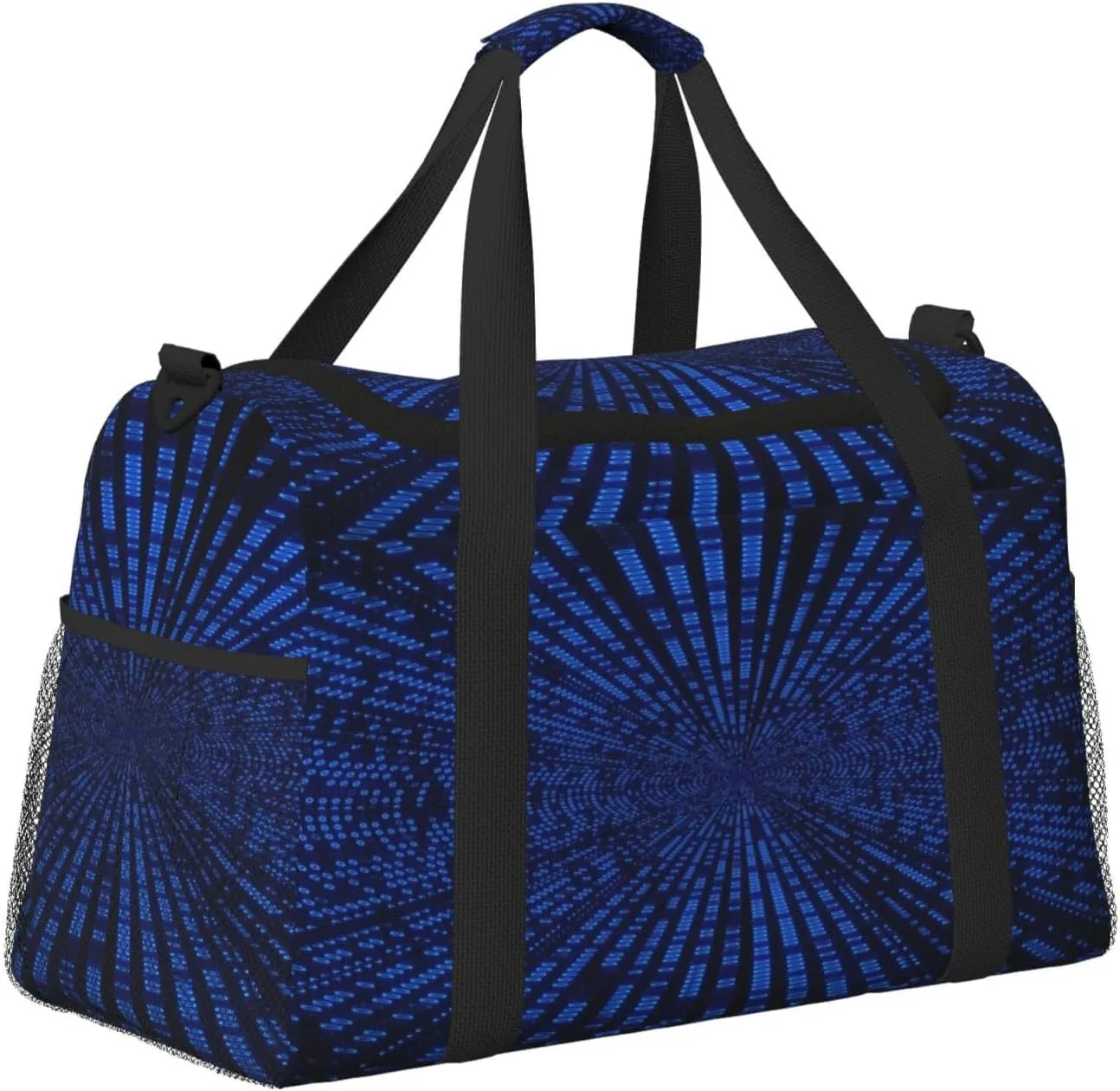 Purple Circle Illusion Travel Duffel Bag Large Foldable Waterproof Overnight Bag For Beach Swim Bags Pool Sports Gym
