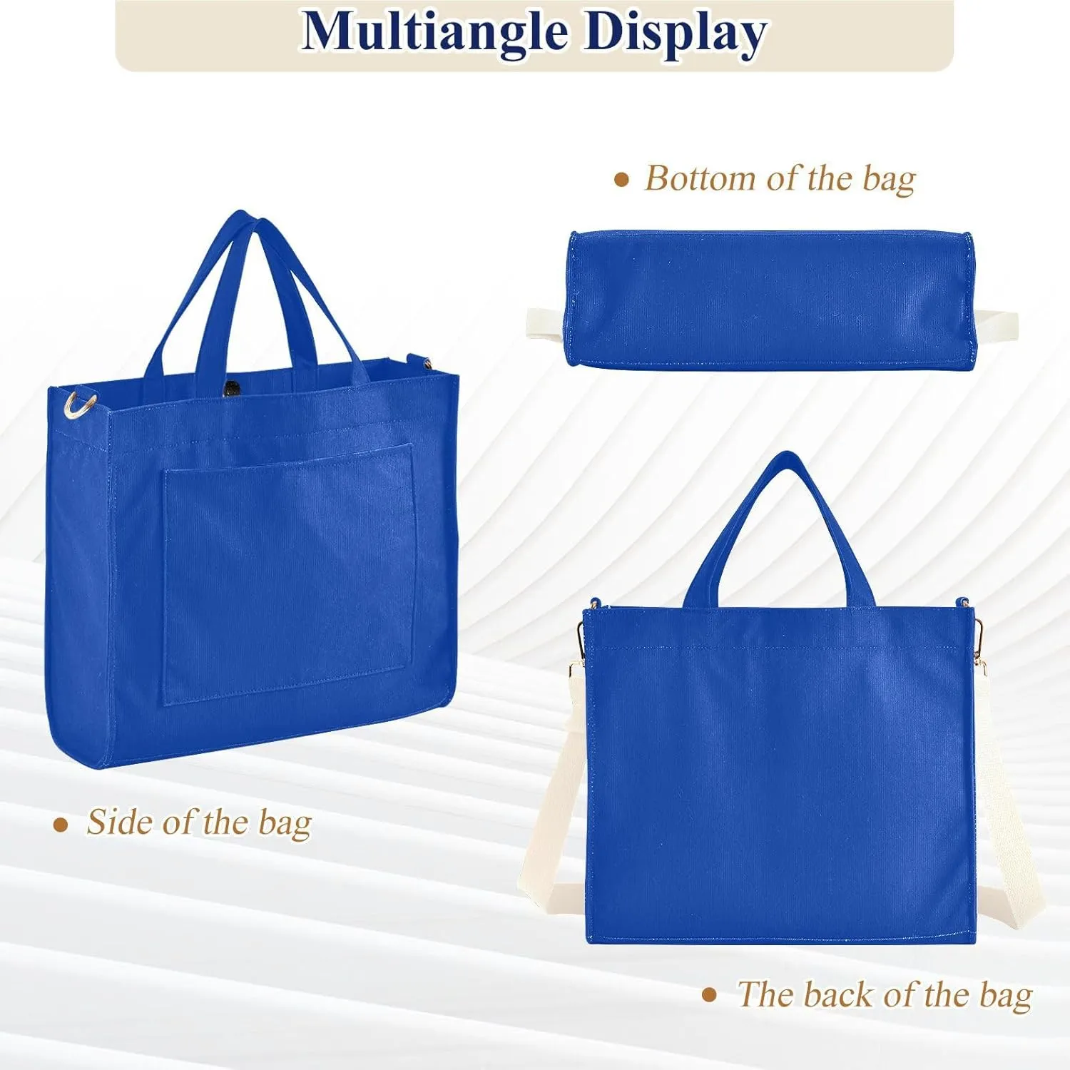 Purple Gradient Tote Purse Women, Corduroy Totes Bags for Women College Tote Bag Small Bag