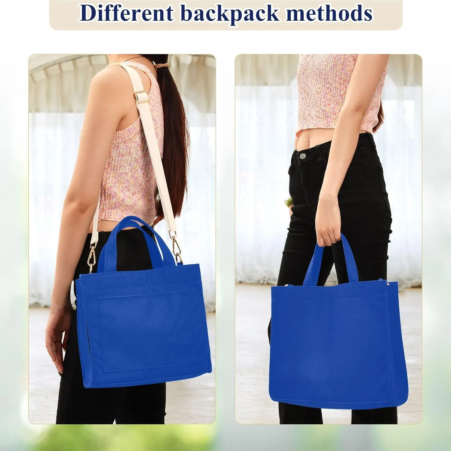 Purple Gradient Tote Purse Women, Corduroy Totes Bags for Women College Tote Bag Small Bag