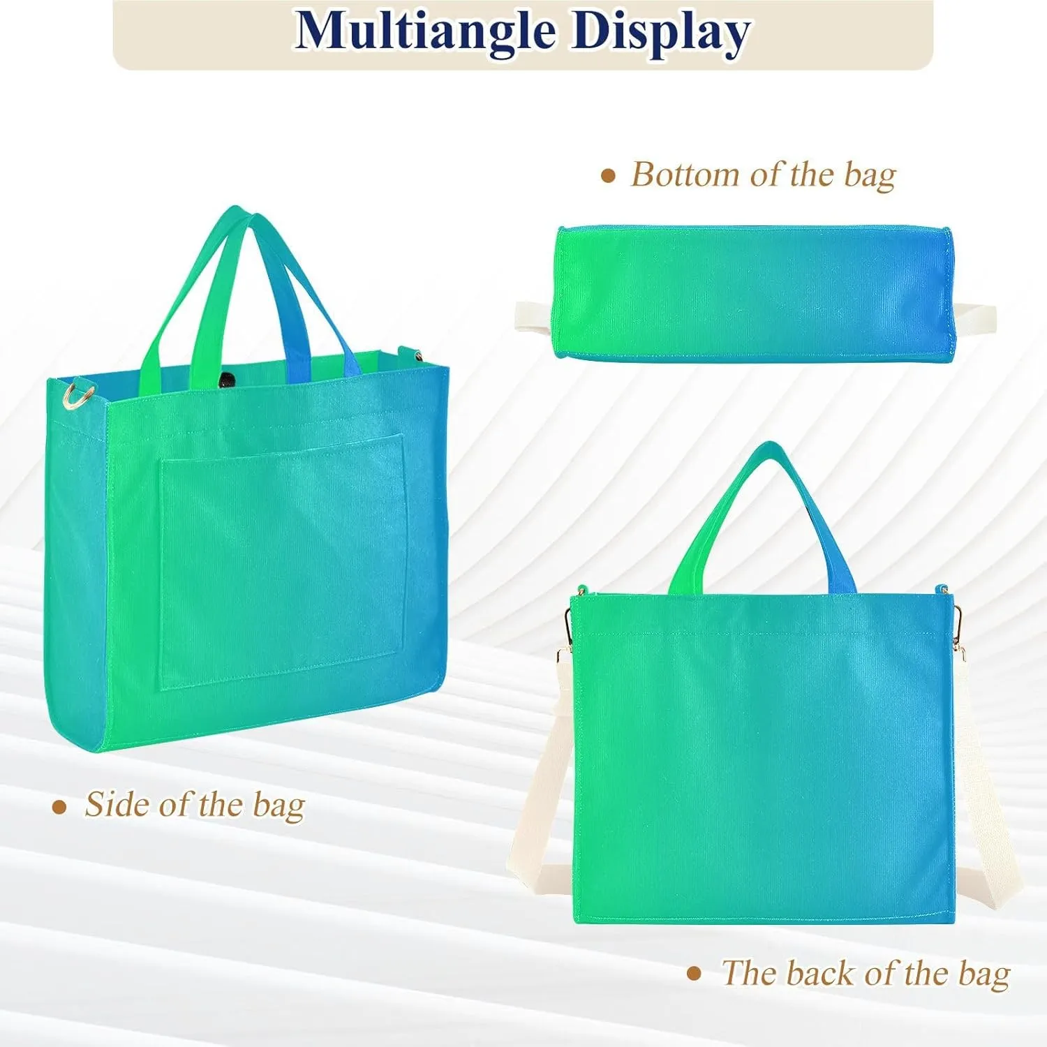 Purple Gradient Tote Purse Women, Corduroy Totes Bags for Women College Tote Bag Small Bag