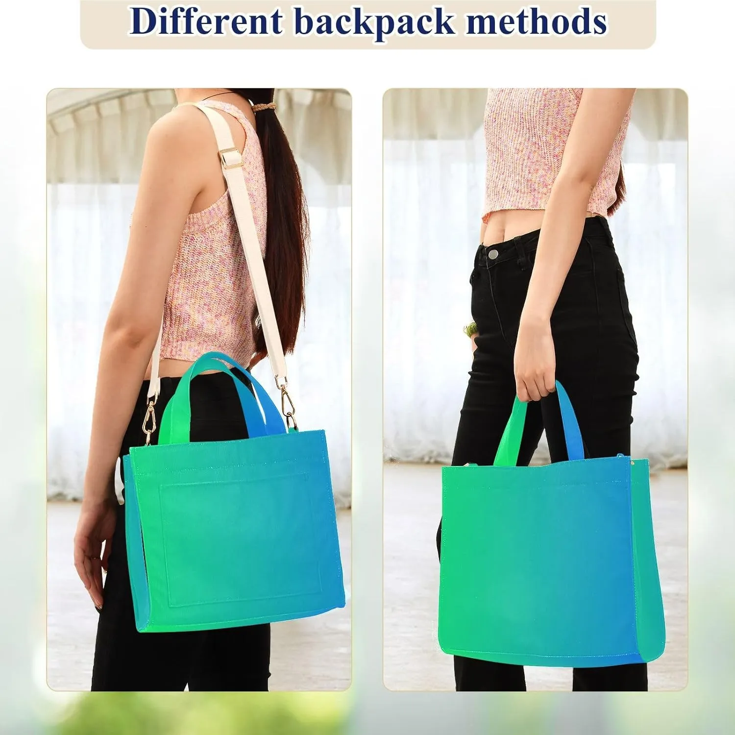 Purple Gradient Tote Purse Women, Corduroy Totes Bags for Women College Tote Bag Small Bag