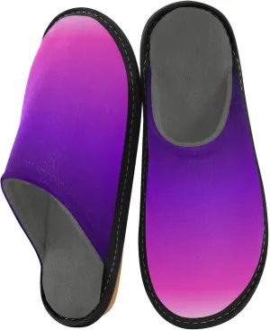 Purple Rose Gradient House Slippers for Women Men Non-Slip Cute Slippers