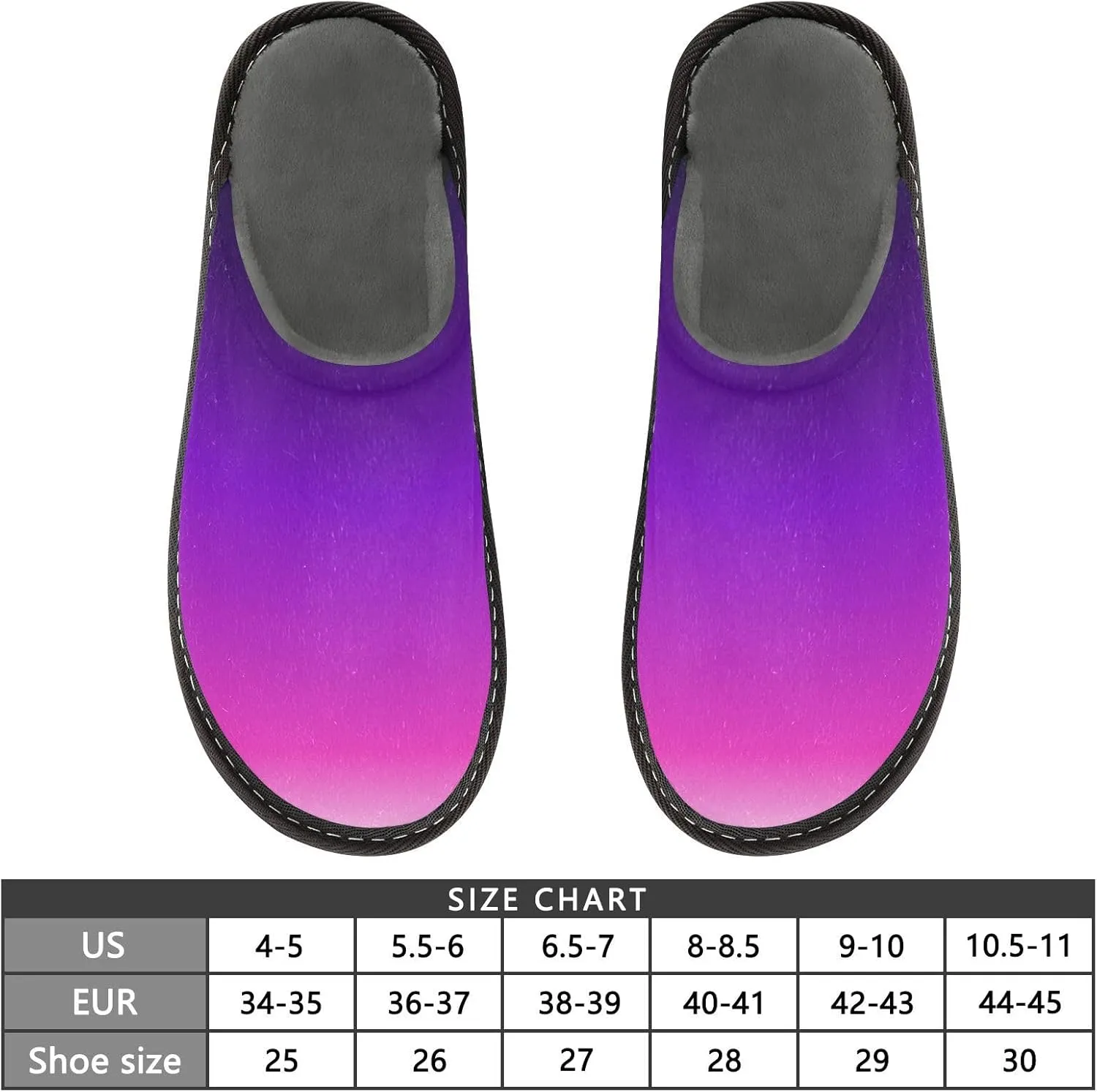 Purple Rose Gradient House Slippers for Women Men Non-Slip Cute Slippers