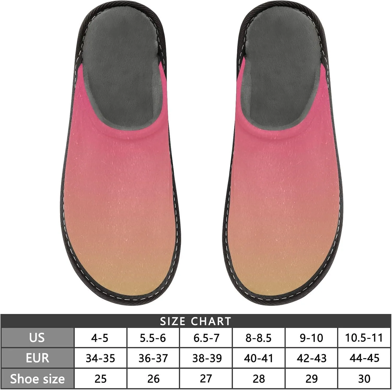 Purple Rose Gradient House Slippers for Women Men Non-Slip Cute Slippers