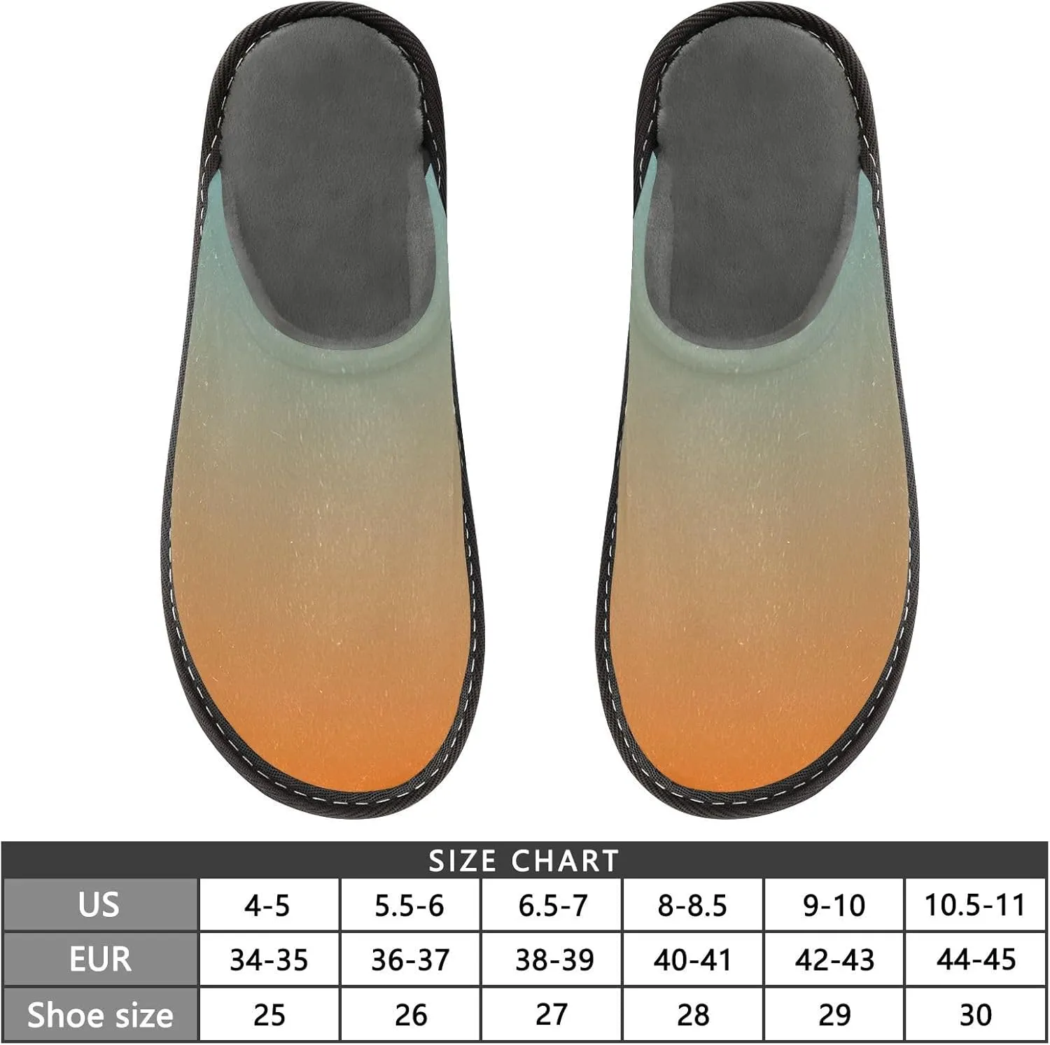 Purple Yellow Gradient House Slippers for Women Men Non-Slip Slip On Slippers