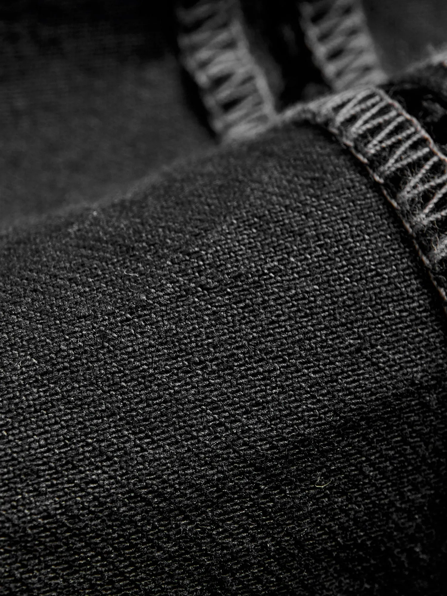 "Black Floral" 12oz Flocked Denim - High Slim Fit
