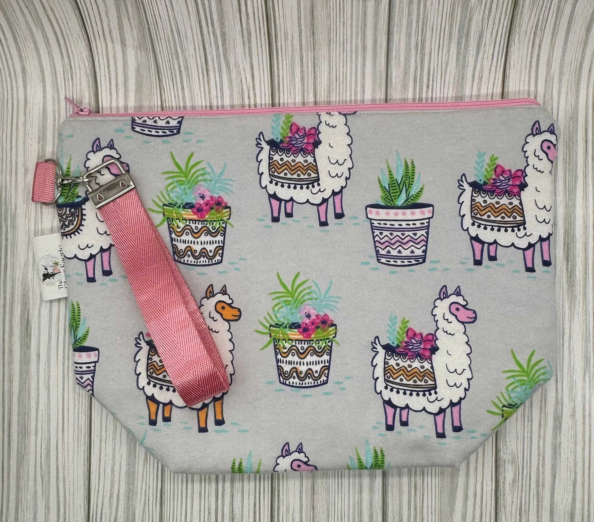 "Llamas A Planty" Flannel Project Bag