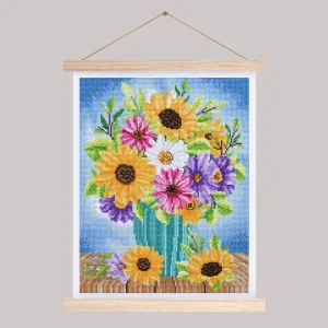 "Spring Chintz" Crystal Art Scroll Kit 35x45cm
