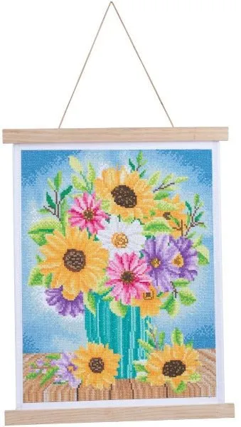 "Spring Chintz" Crystal Art Scroll Kit 35x45cm