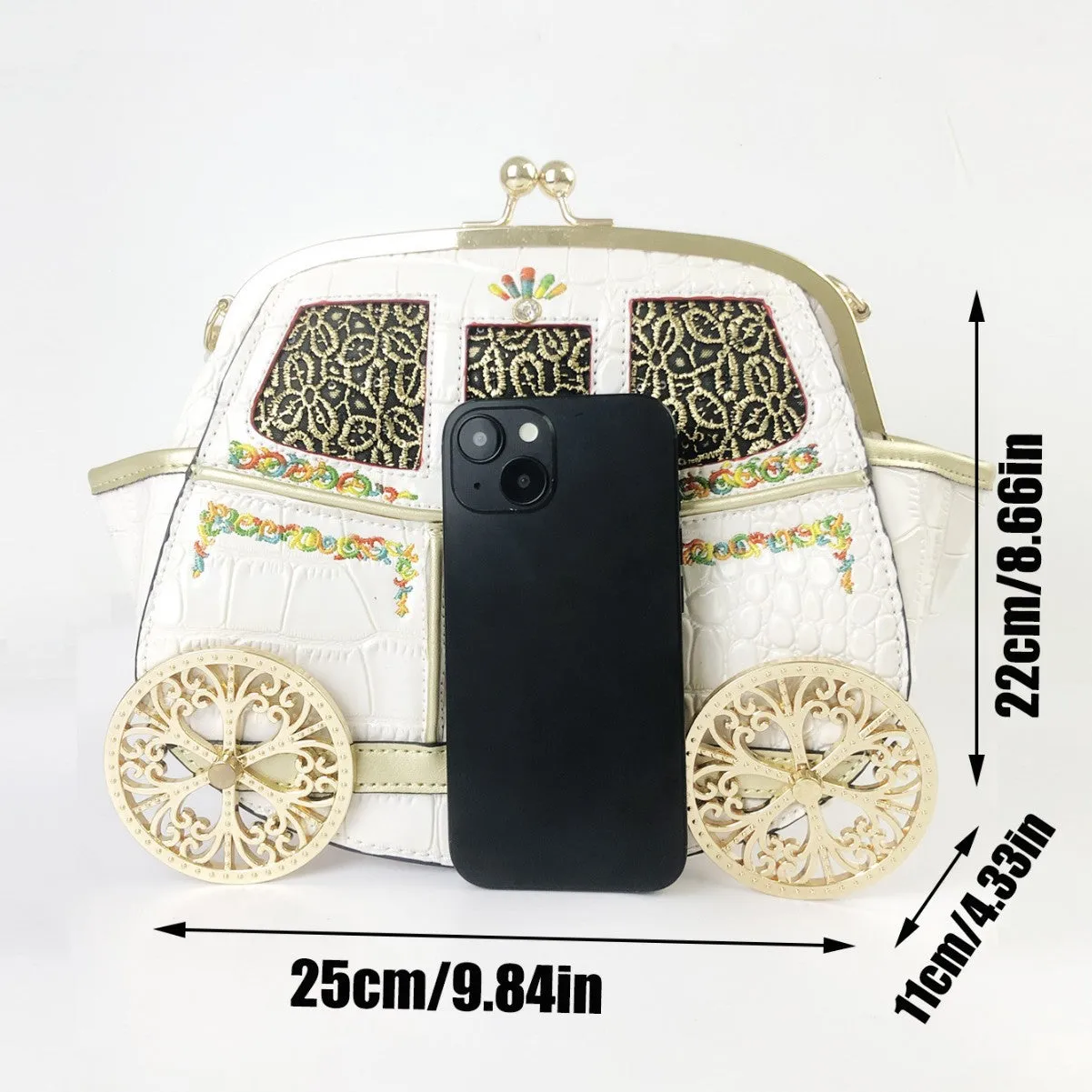 r women's bags Celebrity shoulder bags Fashion niche women's bags ins Creative carriage commuter bag Chain messenger