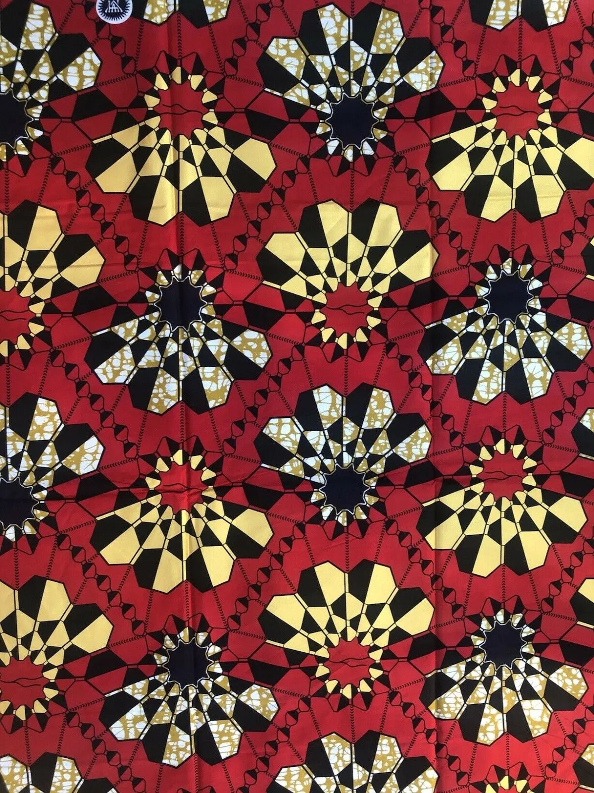 Red and Gold Hollandaise Gold Line Cotton Wax