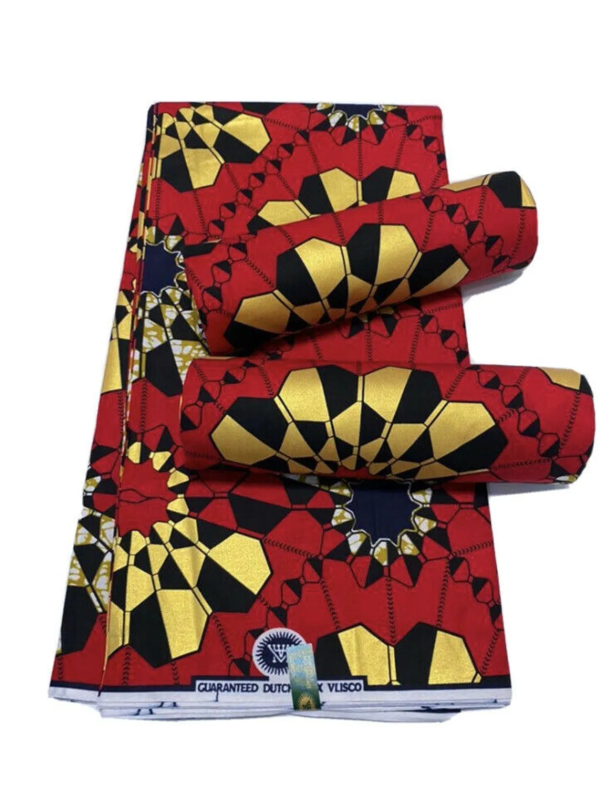 Red and Gold Hollandaise Gold Line Cotton Wax