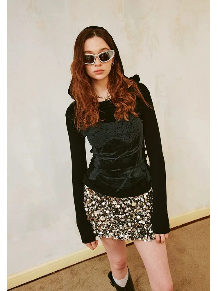 retro illusion suspenders printed  shirt