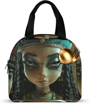 Reusable Lunch Bag for Women Lunch Tote Bags Insulated Lunch Box for Men Lunchbox Blur Lighting Style Lunch Cooler Bag Leakproof Lunch Container for Work Picnic Travel