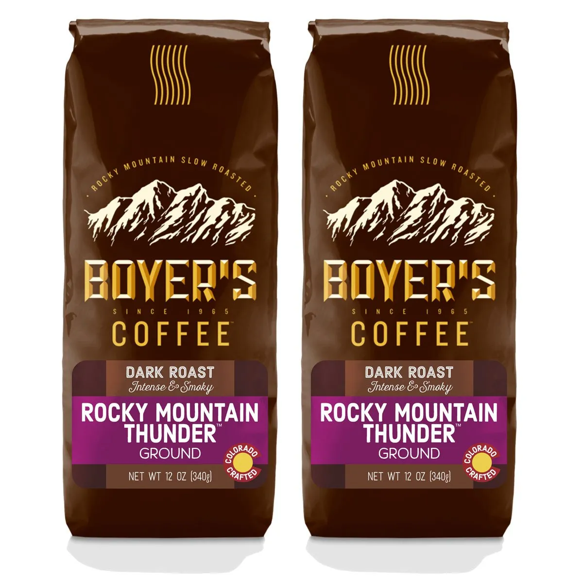 Rocky Mountain Thunder, Dark Roast, Ground Coffee, 2-Pack (1.5lb)