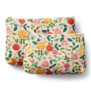 Roses Zippered Pouch Set