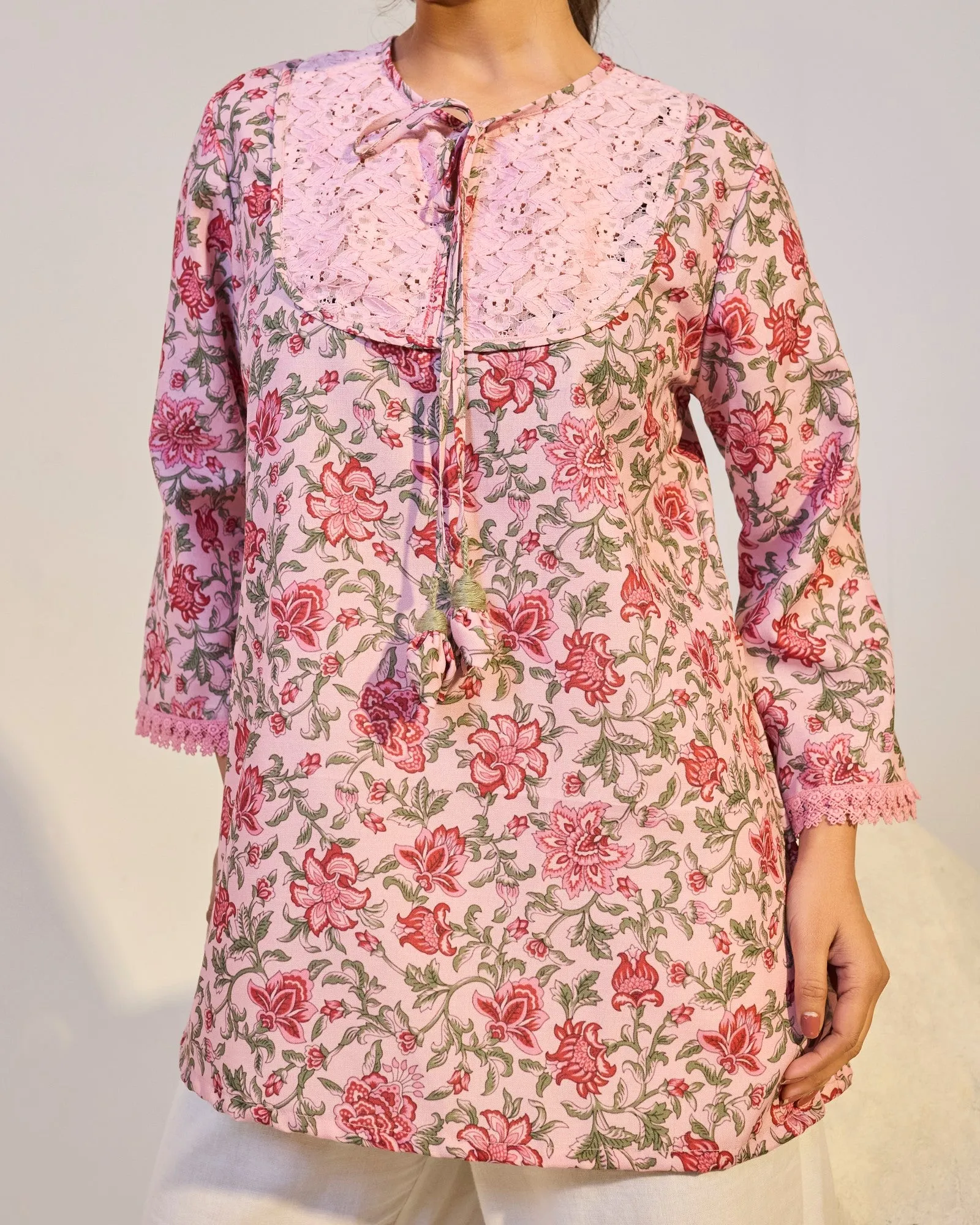 Rosewood Chintz Printed Top