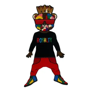 Royalty Bear With Crown (12 Inch) Chenille Patch Decor