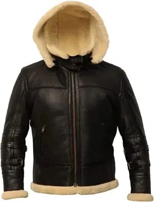 Ruby's Detachable Hood Black Aviator Jacket