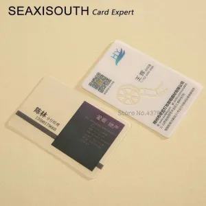 Rynx | PVC Plastic Transparent Business Cards Fine Matt Customizable 0.38mm Visiting Cards High Quality Free Shipping