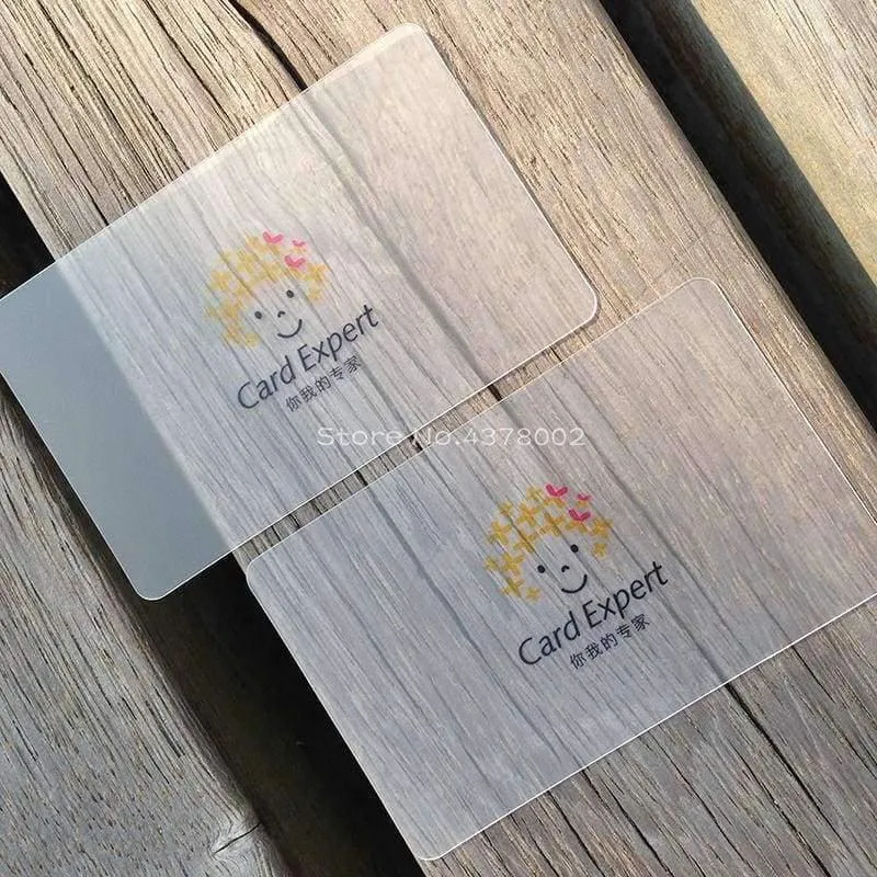 Rynx | PVC Plastic Transparent Business Cards Fine Matt Customizable 0.38mm Visiting Cards High Quality Free Shipping