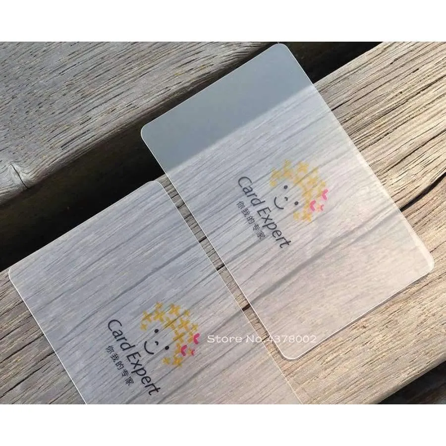 Rynx | PVC Plastic Transparent Business Cards Fine Matt Customizable 0.38mm Visiting Cards High Quality Free Shipping