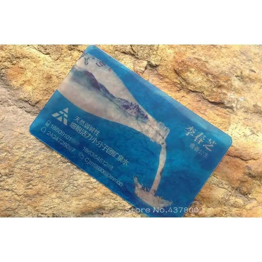 Rynx | PVC Plastic Transparent Business Cards Fine Matt Customizable 0.38mm Visiting Cards High Quality Free Shipping