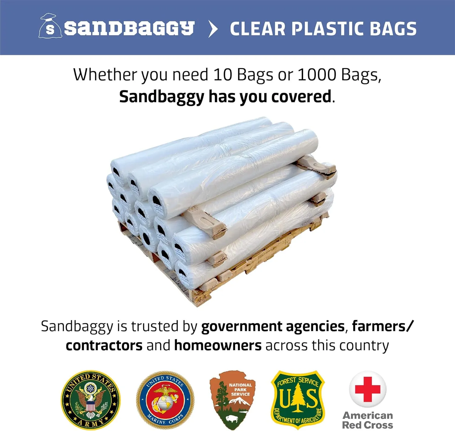 Sandbaggy Mattress Bag | Made in USA | for Moving or Storage | Can Fit Twin, Twin XL, Full & Queen Beds | Also Great for Covering Furniture | Built w/ 1 Month UV | 1.5 Mil Thick (4, Clear)