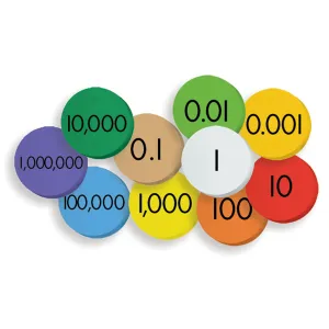 Sensational Math Place Value Discs 10-Value Decimals to Whole Numbers