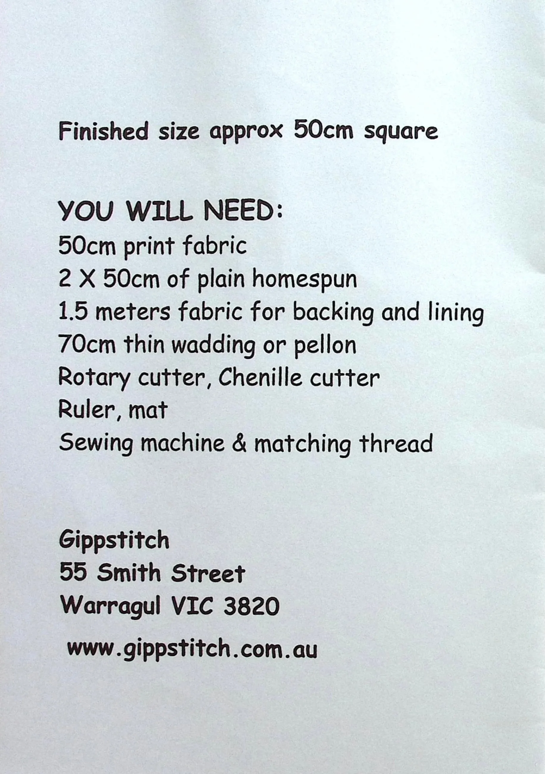 Sewing Pattern: Gippstitch 5623 4158