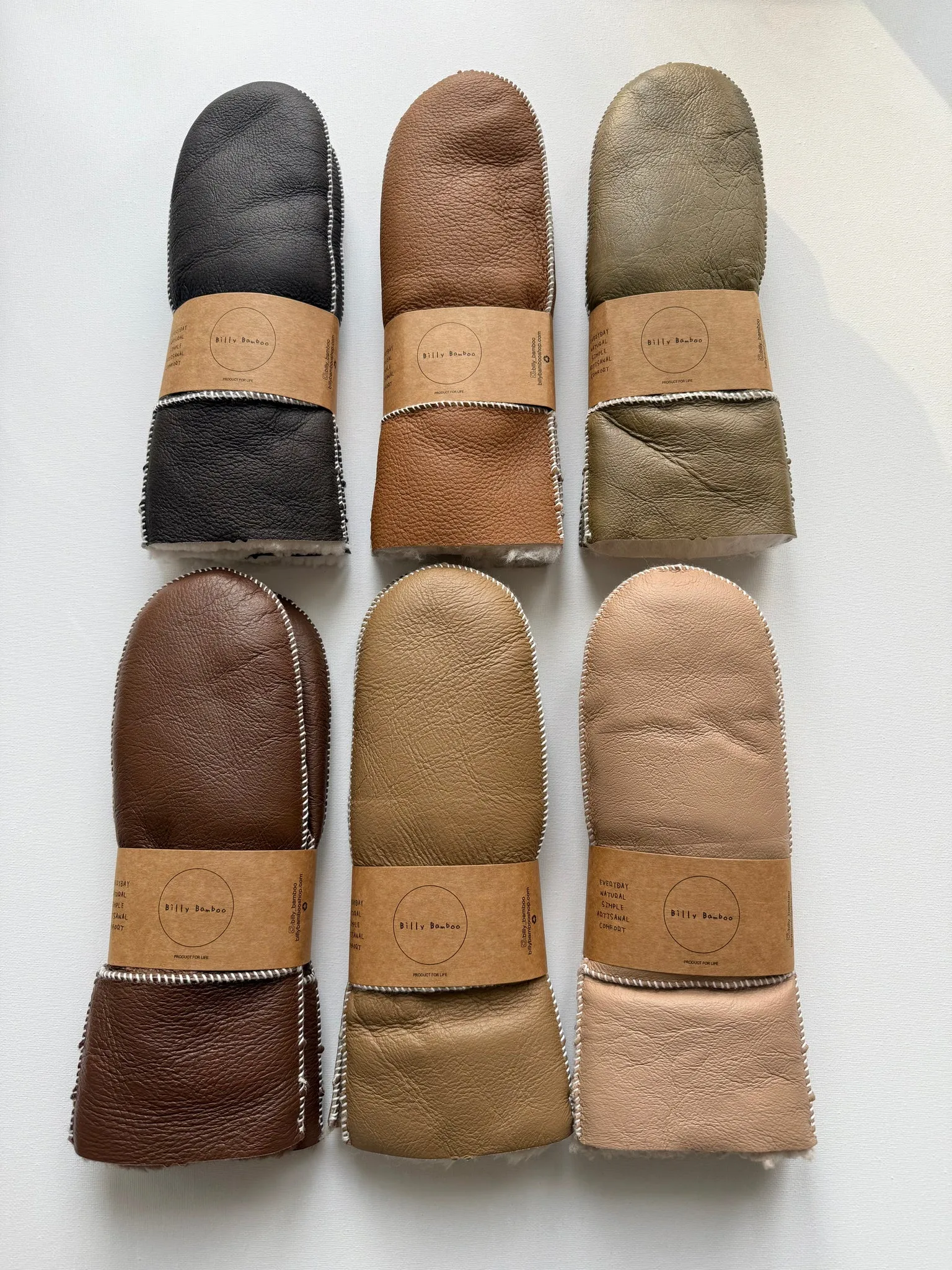 Shearling Mittens - Pinky Oat
