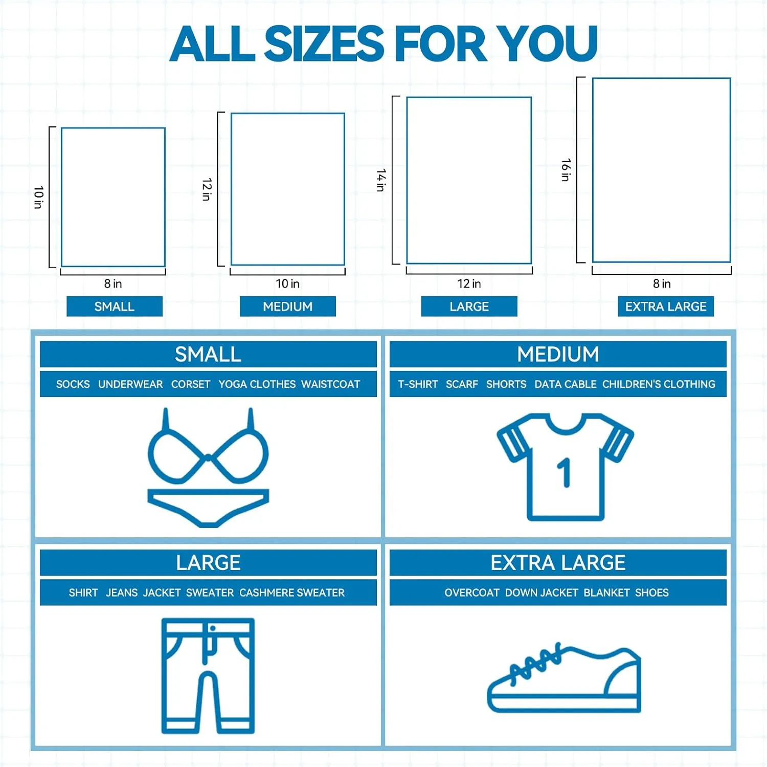 Shirt Shipping Bags for Colthes Packaging - Packaging Bags for Small Business and Clothing,Frosted Zipper Bags for Clothes,T-Shirt,Shoe,with Vent Holes,50 Pcs,10""x12"",3 Mil, Medium