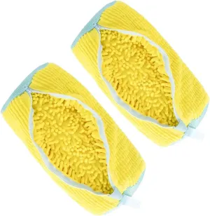 Shoe Bag for Washing Machine, Invisible Zipper Side Opening Shoe Laundry Bags for Washer and Dryer, Sneaker Washing Bag, Reusable Shoe Cleaning Bag for All Shoe Sizes (yellow 2pcs)