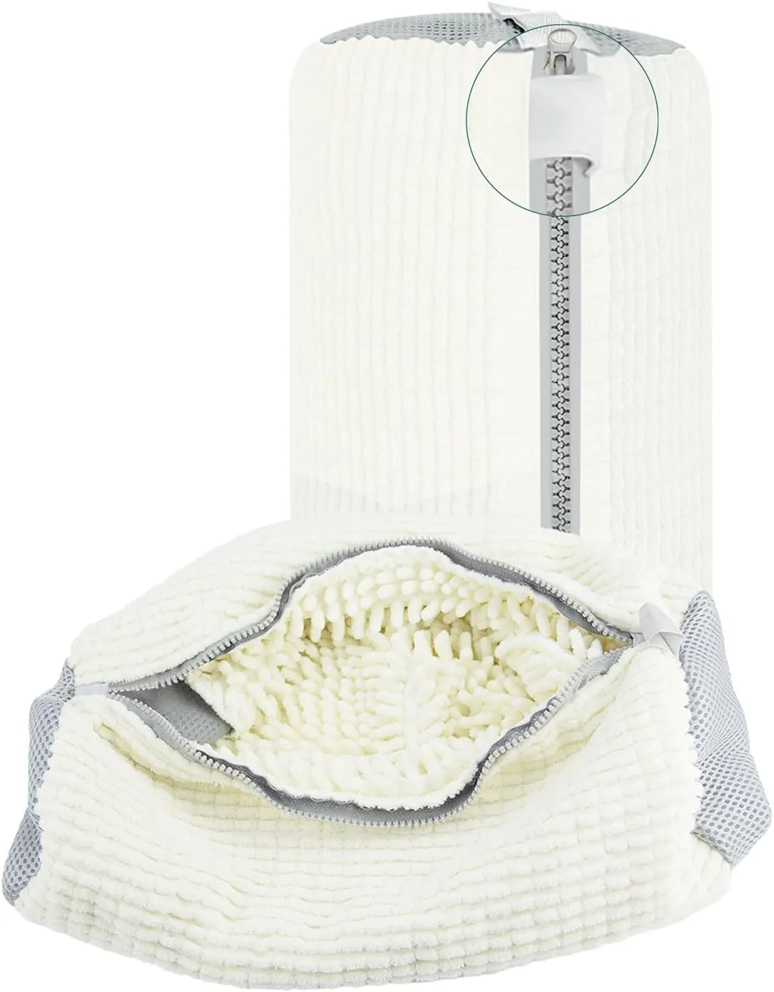 Shoe Washing Machine Bag, 2 PCS Laundry Shoe Bag for Washer and Dryer, Reusable Upgrade Zipper 360°Deep Cleaning Sneaker Bags for Washing Machine