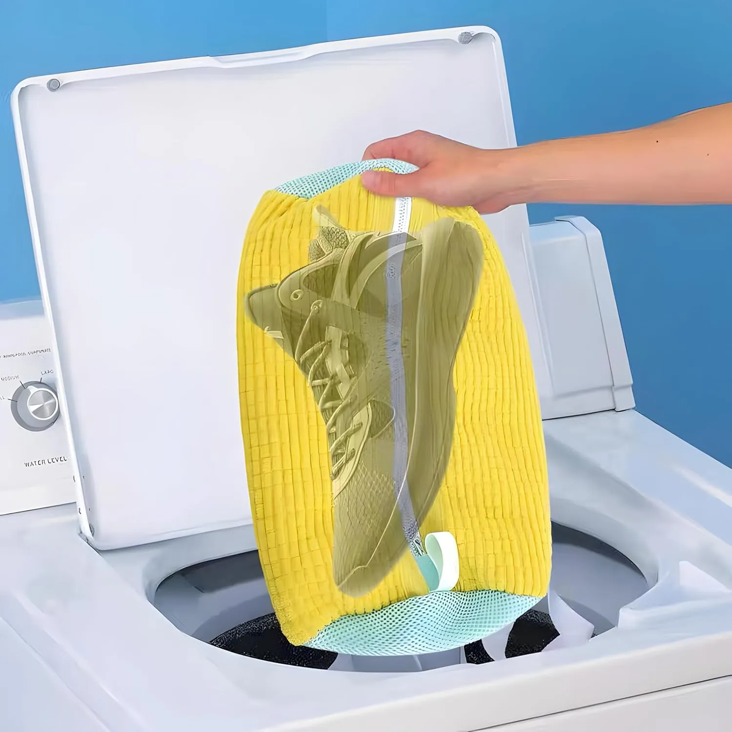 Shoe Washing Machine Bag Sole suds Magic Bag Laundry Shoes Bag (1pc Grey)