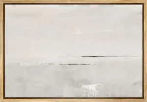 SIGNWIN Framed Canvas Print Wall Art Gray Watercolor Pastel Landscape Abstract Shapes Illustrations Modern Art Decorative Contemporary Chic Minimal for Living Room, Bedroom, Office - 24"x36" Natural