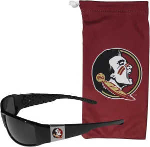 Siskiyou W. Virginia Mountaineers Chrome Wrap Sunglasses and Bag