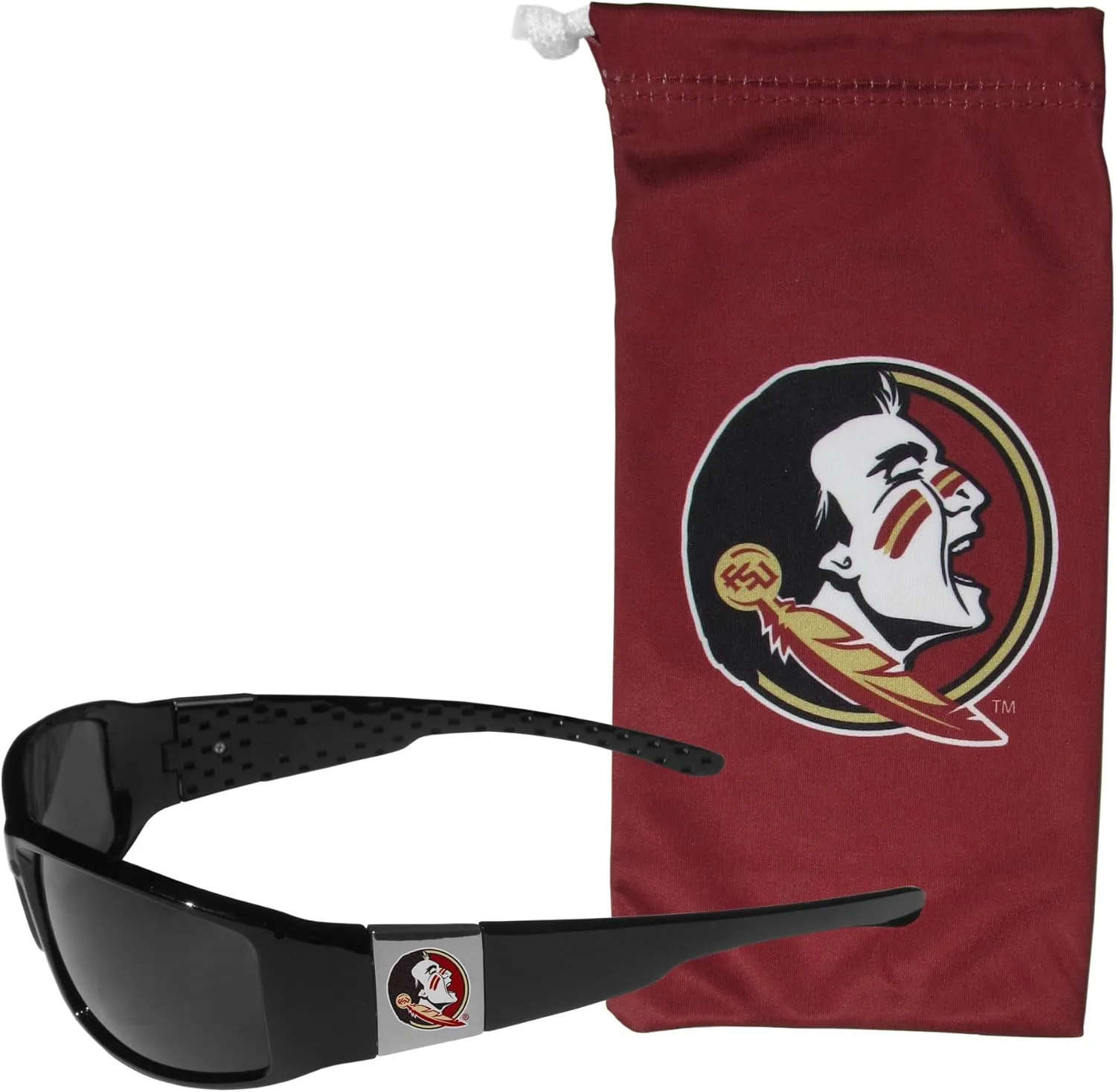 Siskiyou W. Virginia Mountaineers Chrome Wrap Sunglasses and Bag