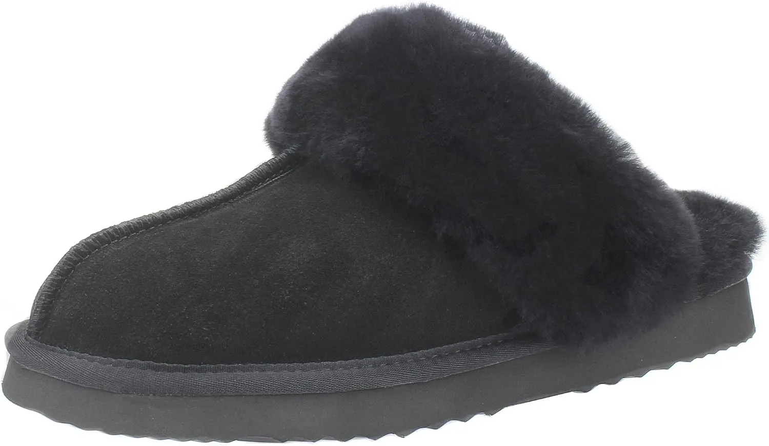 Slippers for women indoor and outdoor Platform Sheepskin Shearling Suede Fuzzy House Slippers Shoes