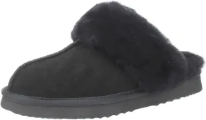 Slippers for women indoor and outdoor Platform Sheepskin Shearling Suede Fuzzy House Slippers Shoes
